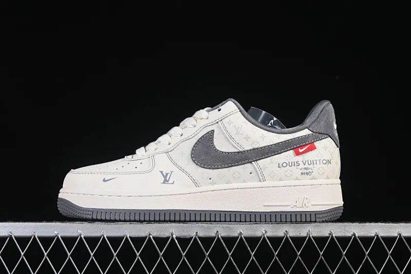 All categories Nk Air Force 1 Air Force series Nk Air Force 1 Low Air Force low-top Nike Air Force 1'07 Low LV co-branded printed beige gray Air Force 1 low-top casual sneakers MZ9588-816